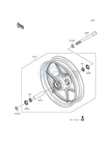 VERSYS 650 KLE650EGF XX (EU ME A(FRICA) drawing Front Hub