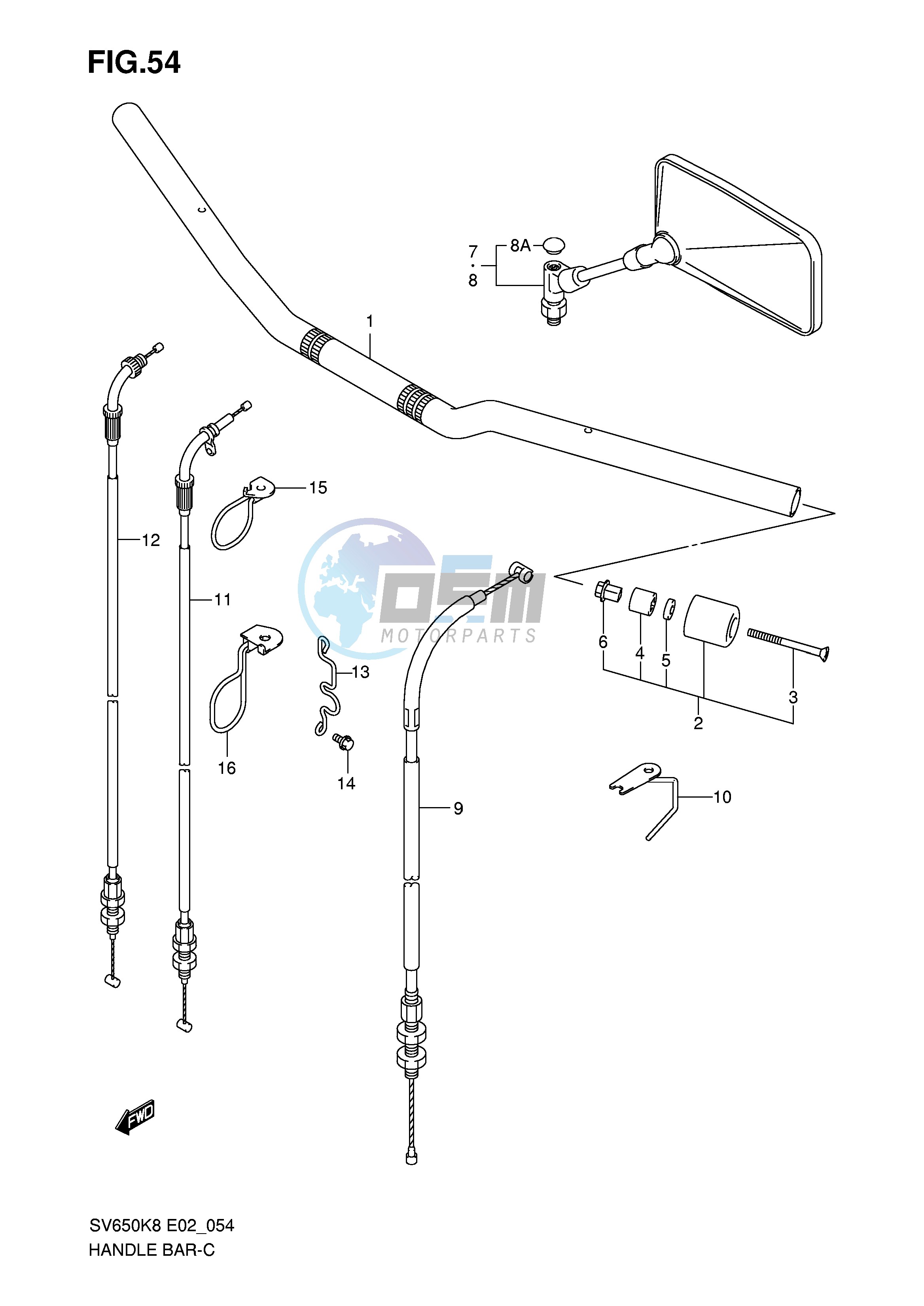 HANDLEBAR (WITHOUT COWLING)