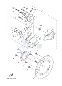 MTM850 MTM-850 XSR900 (B90R) drawing REAR BRAKE CALIPER