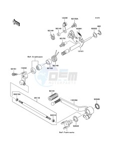 Z750_ABS ZR750M9F GB XX (EU ME A(FRICA) drawing Gear Change Mechanism