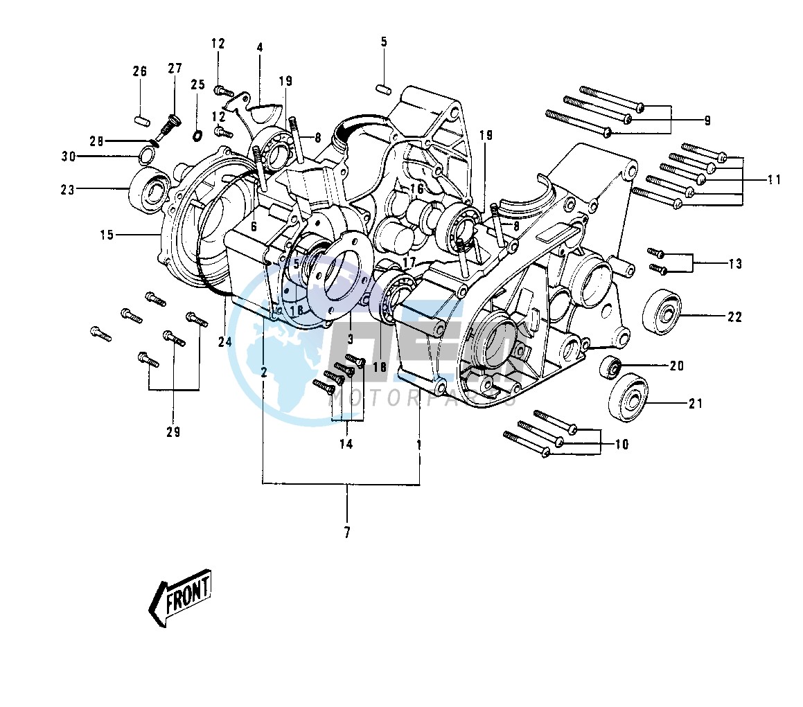 CRANKCASE -- 70-73- -