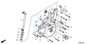 TRX700XX9 Australia - (U) drawing LEFT CRANKCASE COVER