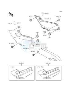 EX 250 F [NINJA 250R] (F6-F9) [NINJA 250R] drawing SIDE COVERS_CHAIN COVER