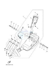 MTM850 MTM-850 XSR900 (B906) drawing EXHAUST