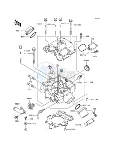 KLF 400 B [BAYOU 400 4X4] (B4-B6) [BAYOU 400 4X4] drawing CYLINDER HEAD--  - LF400AE532917- -