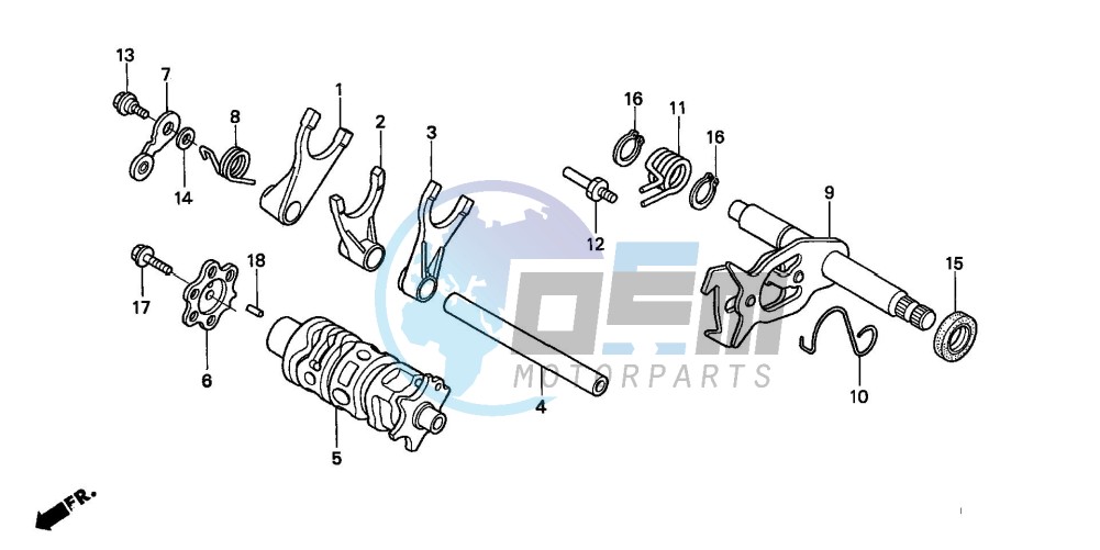 SHIFT DRUM/SHIFT FORK