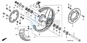 CRF450RB drawing REAR WHEEL