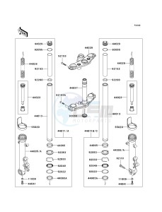 EX 650 C [NINJA 650R] (C9F) C9F drawing FRONT FORK