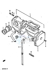 DR125S (E2) drawing AIR CLEANER