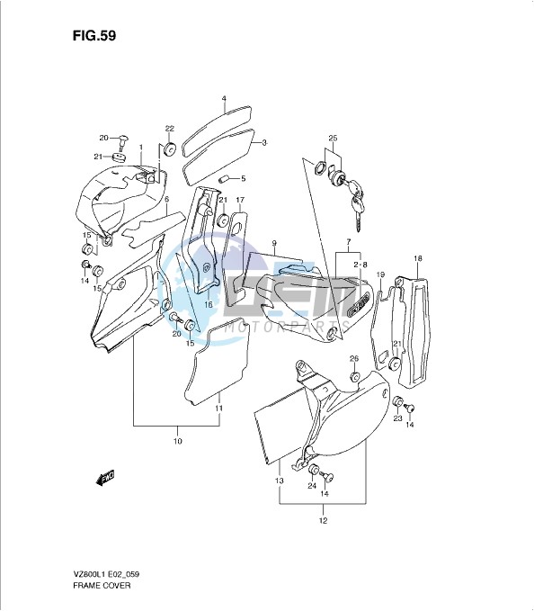 FRAME COVER (VZ800UEL1 E19)