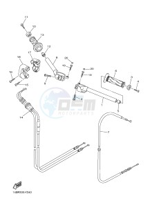 YZF-R1 998 R1 (1KB8 1KB9) drawing STEERING HANDLE & CABLE