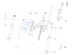 Typhoon 50 4T 4V E2 (NAFTA) drawing Fork/steering tube - Steering bearing unit