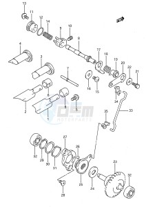 RM80 (E28) drawing EXHAUST VALVE (MODEL K L M N P R S)