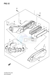 UH125ZE BURGMAN EU drawing AIR CLEANER