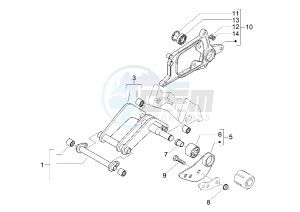 X8 125 drawing Swinging arm