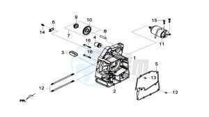 GTS 300i ABS drawing CRANKCASE RIGHT / START MOTOR