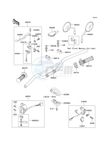 KL 125 D [KLR125] (D20-D22) [KLR125] drawing HANDLEBAR