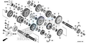 VFR1200XLE CrossTourer 2ED drawing TRANSMISSION (VFR1200X/XA/XL)