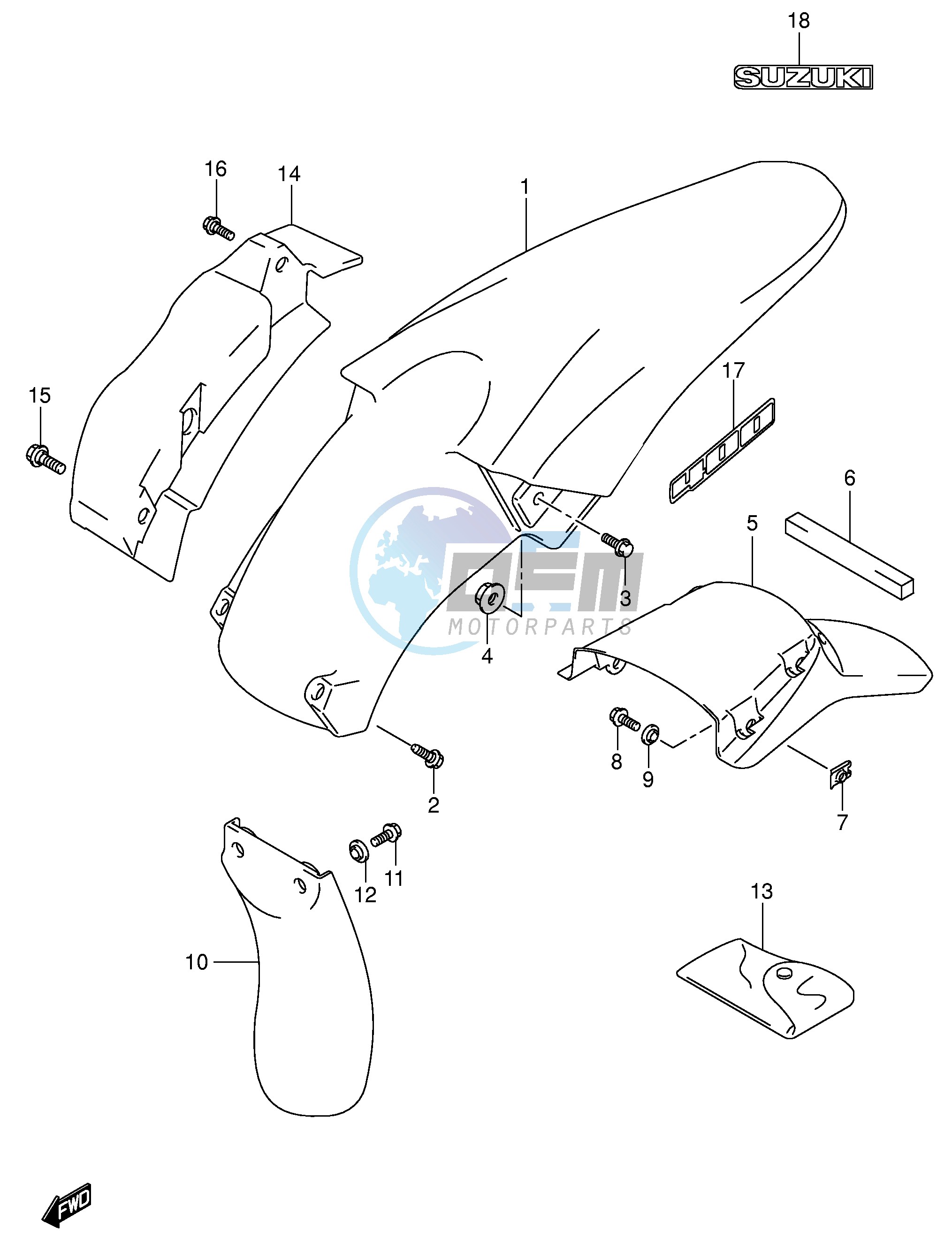 REAR FENDER (MODEL K4)