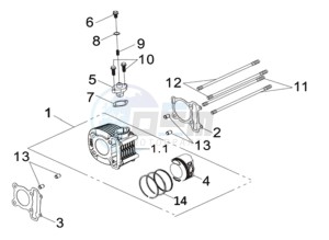 MIO 115 L7 drawing CYLINDER WHITEH PISTON /  CILINDER HEAD GASKET / CILINDER BOTTOM GASKET