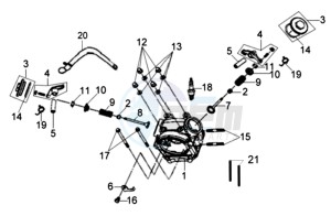 JET 4 50cc 45KMH drawing CYLINDER HEAD CPL