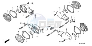 CB1300A9 Europe Direct - (ED / ABS MME TWO) drawing WINKER (CB1300/CB1300A)