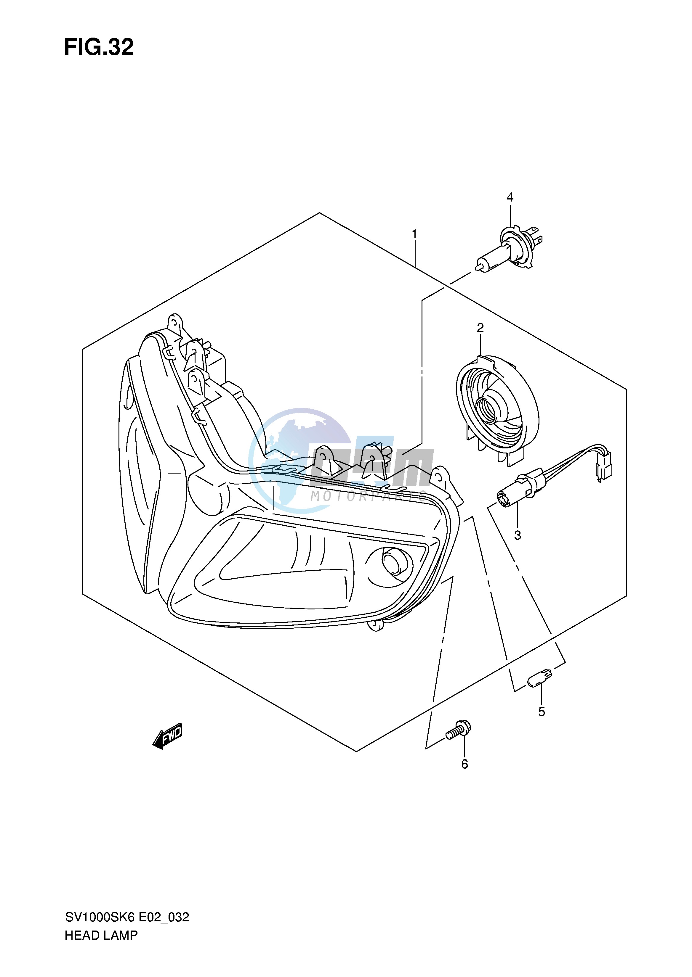 HEADLAMP (SV1000 S S1 S2)