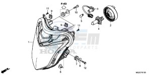 CB500FAE CB500F ABS UK - (E) drawing HEADLIGHT