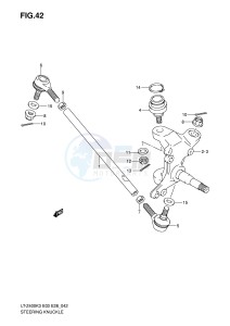 LT-Z400 (E3-E28) drawing STEERING KNUCKLE (MODEL K3 K4)