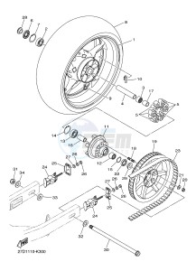 XVS1300CU XVS1300 CUSTOM (2SS3) drawing REAR WHEEL