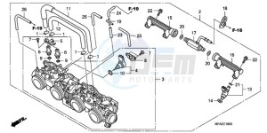 CBF1000TA UK - (E / ABS MKH) drawing THROTTLE BODY