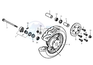 JET - 100 cc drawing FRONT WHEEL