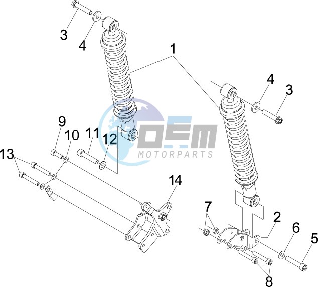 Rear suspension - Shock absorbers