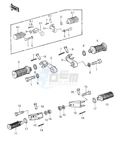 KZ 550 A (A1-A2) drawing FOOTRESTS -- 80-81 A1_A2- -