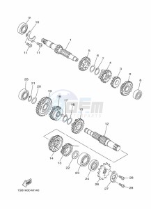 YBR125EGS YBR125G (43BL) drawing TRANSMISSION