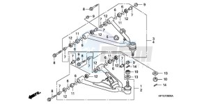 TRX450ER9 Australia - (U / SEL) drawing FRONT ARM