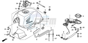 CBF1000T drawing FUEL TANK/FUEL PUMP