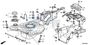 TRX500FM5G TRX500FM Australia - (U) drawing FUEL TANK