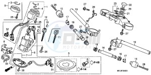 CBR600RRB drawing HANDLE PIPE/ TOP BRIDGE