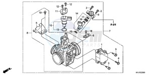 CBR250RD CBR250R 2E - (2E) drawing THROTTLE BODY