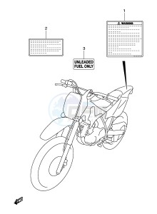 DR-Z125 (E3-E28) drawing LABEL