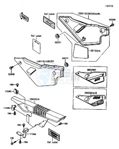 KL 650 A [KLR650] (A6-A9) [KLR650] drawing SIDE COVERS_CHAIN COVER