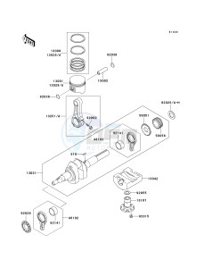 KAF 300 C [MULE 550] (C1-C5) [MULE 550] drawing CRANKSHAFT_PISTON-- S- -