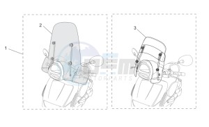 Scarabeo 250 Light e3 drawing Acc. - Windshields