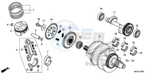 CB500FAD CB500F ABS Continue » UK - (E) drawing CRANKSHAFT/ PI STON