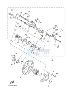 YFM700R YFM7RB RAPTOR 700R (1ASE 1ASF 1ASD) drawing REAR BRAKE CALIPER