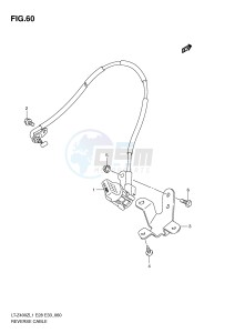 LT-Z400 (E28-E33) drawing REVERSE CABLE (LT-Z400L1 E33)