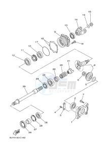 YFM350FWA YFM35FGD GRIZZLY 350 4WD (1NS8 1NS9) drawing MIDDLE DRIVE GEAR