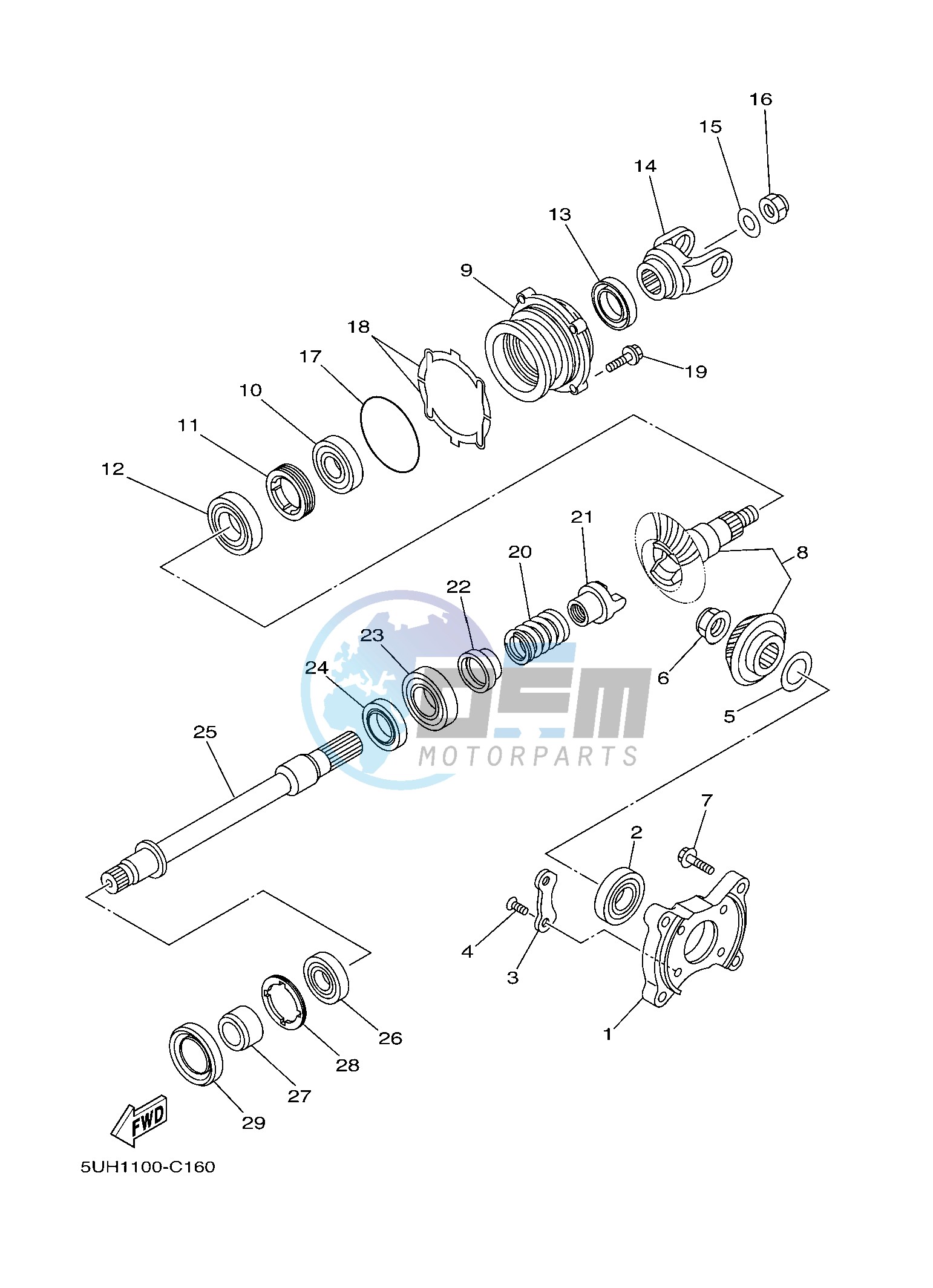 MIDDLE DRIVE GEAR