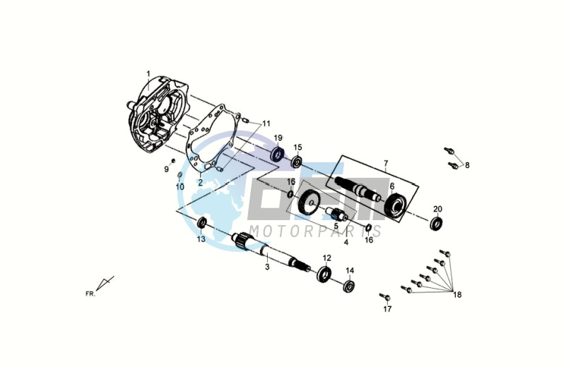 CRANKCASE - DRIVE SHAFT